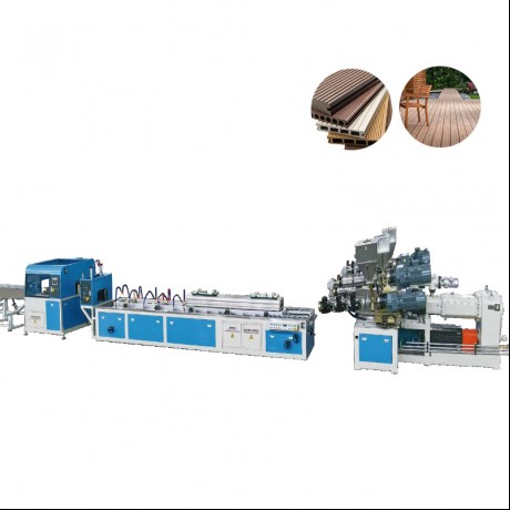 Línea de extrusión de piso de perfil de madera y plástico JWELL PE&PP